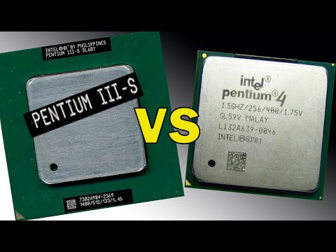 Видео: Pentium III 1,4GHz против Pentium IV 1,5GHz битва поколений процессоров Intel.