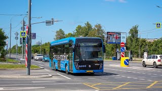 Москва. Поездка на электробусе КАМАЗ-6282, Гос/№ CB 605 77rus, маршрут №239 (27.10.2023)