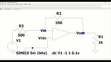 DC analysis of an Ideal Operational amplifier (Op-amp)using LTspice tools