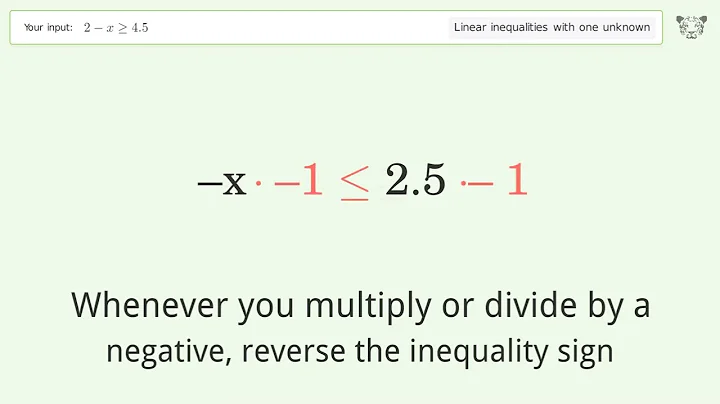 Solving Linear Inequalities: 2-x is Greater Than or Equal to 4.5