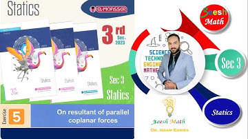 تمرين المعاصر 2023 Resultant Of Parallel Coplanar Forces -  Exercise 5 - Sec 3 Statics