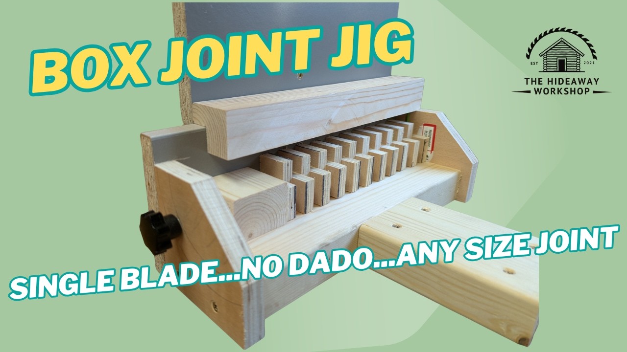 Box Joints with a Single Blade | Adjustable Box Joint Jig | No Dado