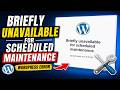 Fix "Briefly Unavailable for Scheduled Maintenance" Error in WordPress in 2 minute