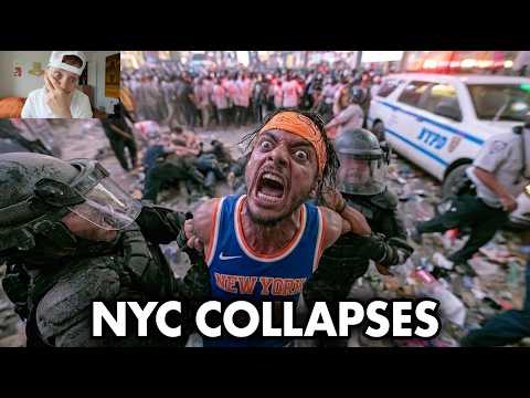 Thumbnail for “WE BLAME TRUMP”… Knicks LOSE NBA Finals as Fans DESTROY TIMES SQUARE