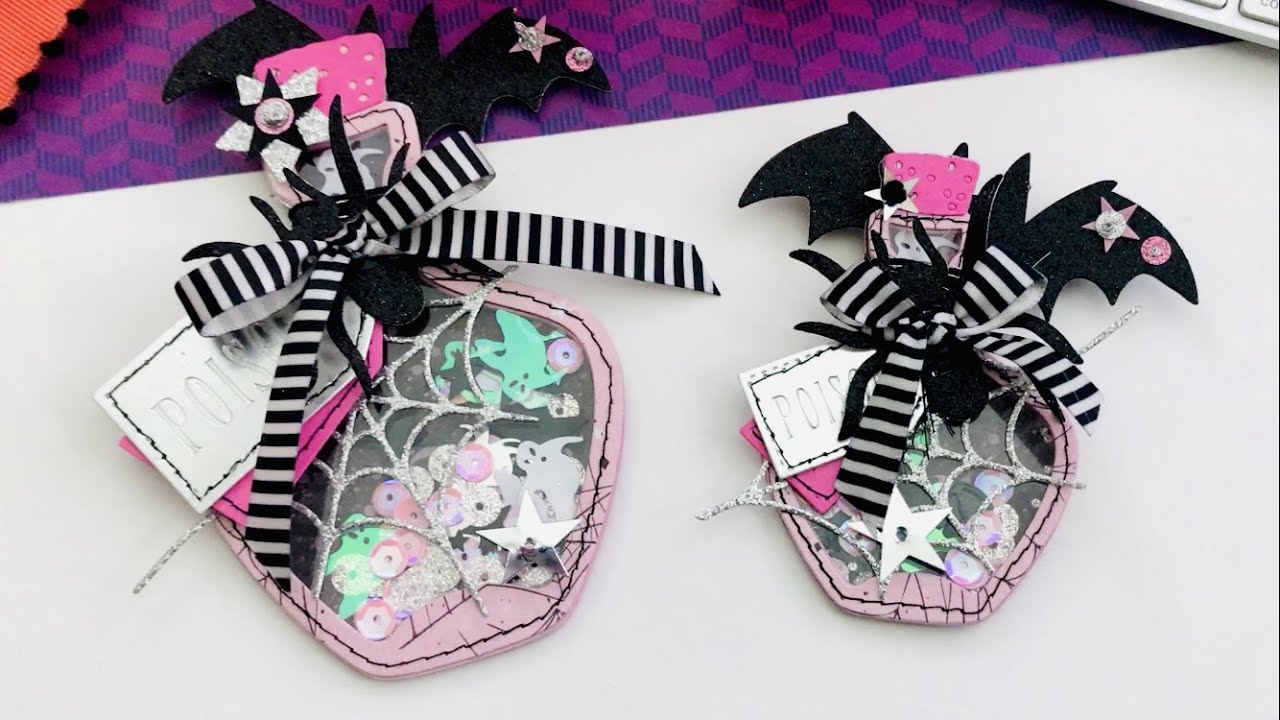 Spooky Shaker Bottles | Come be spooky with Scrap Diva Designs | Halloween Poison Bottle