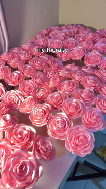 100 Satin Rose Bouquet💐 #bouquet #satinrose #flowerbouquet