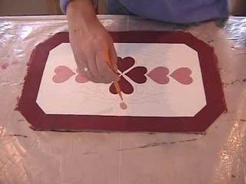 Painting a Valentine Placemat