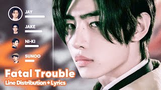 ENHYPEN - Fatal Trouble (Line Distribution + Lyrics Karaoke) PATREON REQUESTED