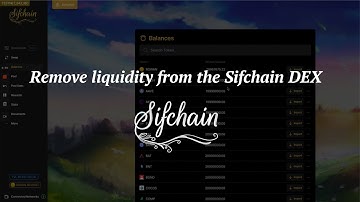 Demo: Remove liquidity from the Sifchain DEX