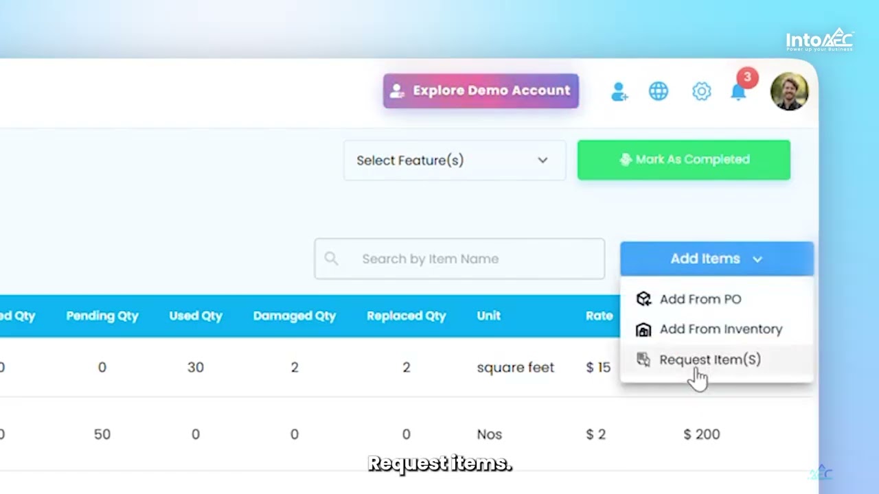 How to Update Inventory Items on Site | IntoAEC Inventory Management Tutorial