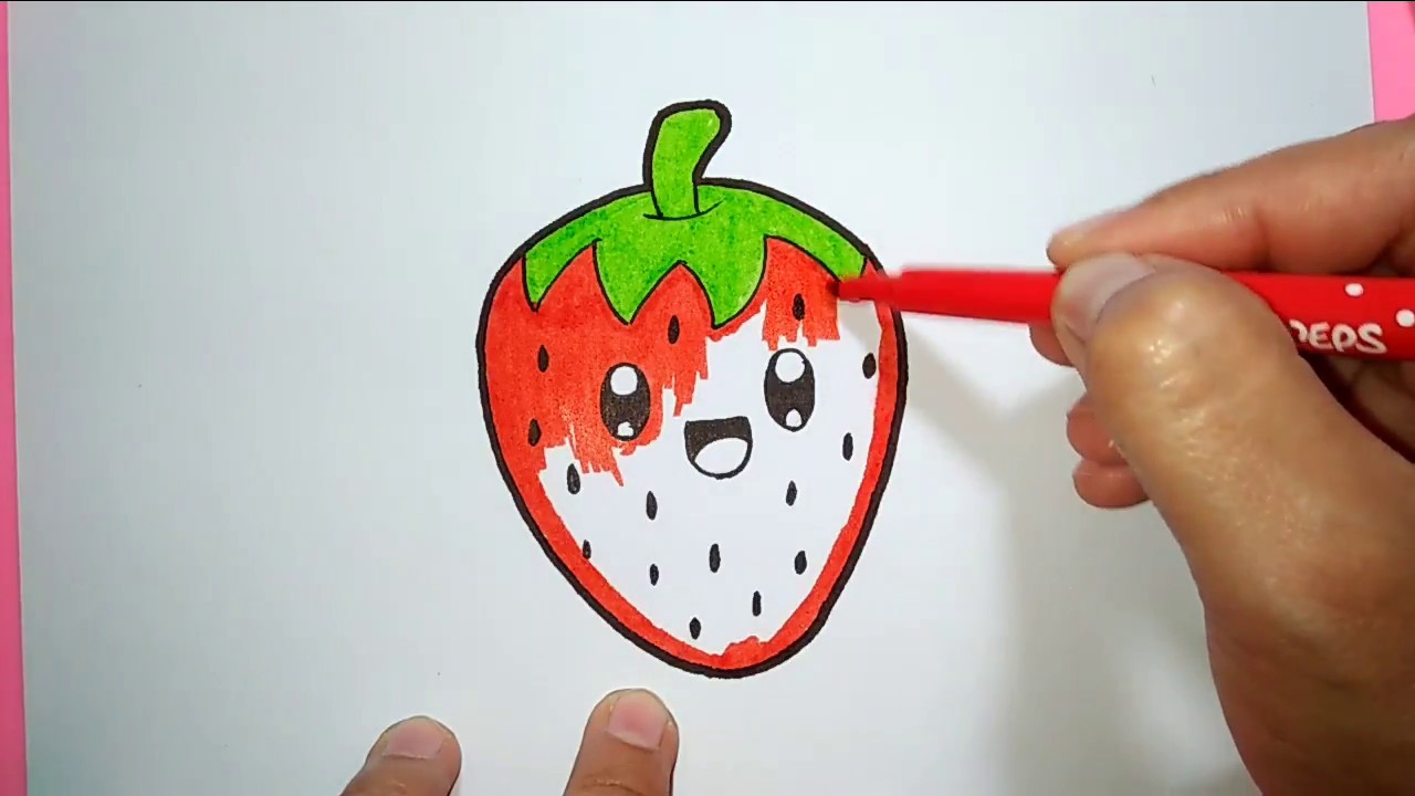 Cute Strawberry On White Watercolor Paper Stock Illustration 2133207141 |  Shutterstock