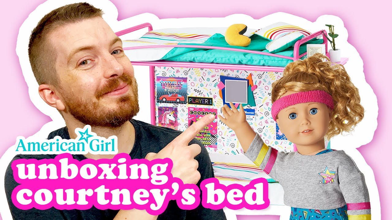 Unboxing American Girl Courtney's Bed + Phone! (Huge Doll Haul)