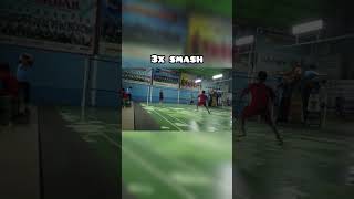 Sampai 3x smash #badminton #ngeshortsbareng