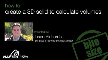 I-Site Bite Size - How to create a 3D solid to calculate volume