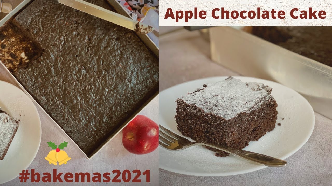 Apple Chocolate Cake Recipe | Bakemas 2021 - Day 1 | Christmas Baking | Bake with Deepali | Deepali Ohri