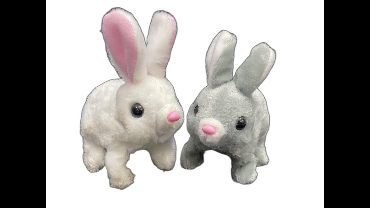 Soft & Adorable Walking Rabbit Toy with Nose Movement and Bunny Sounds