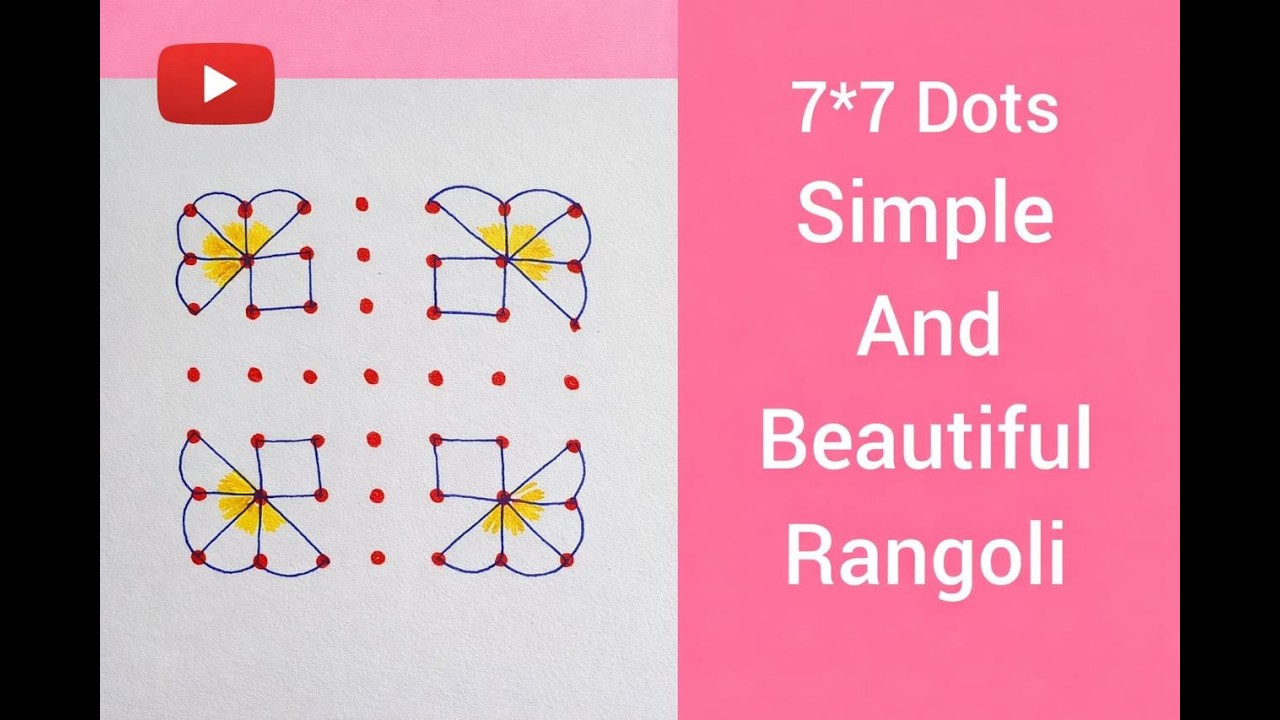 7*7dots kolam|simple and easy kolam|dailykolamdesign|kolam for beginners|kolamwithdots|mugguludesign