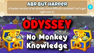 BTD6 Odyssey | No Monkey Knowledge Guide | Hard Mode Tutorial | ABR But Harder