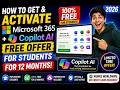 How to Get & Activate Microsoft 365 + Copilot AI FREE Offer for Students For 12 Months in 2026