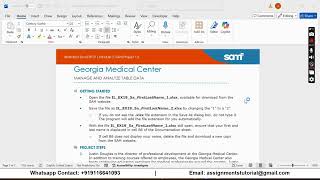 Illustrated Excel 2019 | Module 5: SAM Project 1a Georgia Medical Center