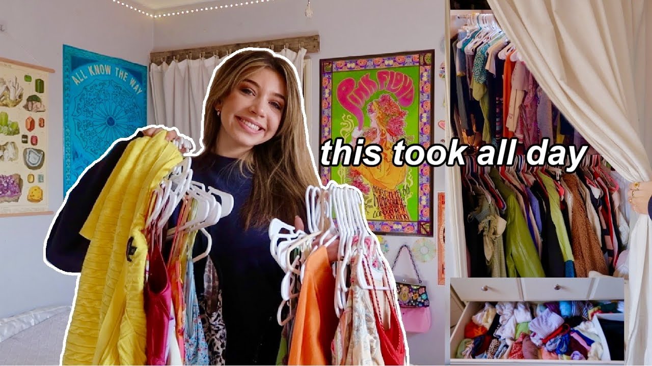 EXTREME CLOSET CLEAN OUT (going through all my clothes) - YouTube