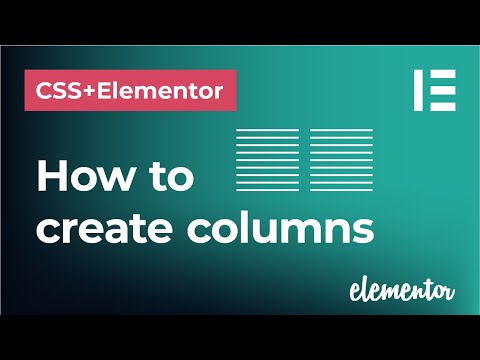 How to create text with columns in CSS and Elementor  |  Elementor and CSS tutorial