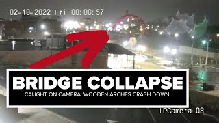 CAUGHT ON CAMERA: Hickory, NC pedestrian bridge arches collapse