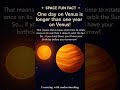 Did you know? | Space Fun Fact | Learning with understanding | #space #venus #funfact