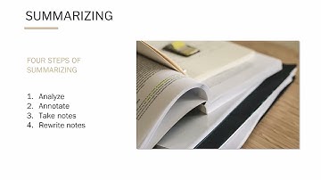 Summarizing: Improving Your Understanding of a Text