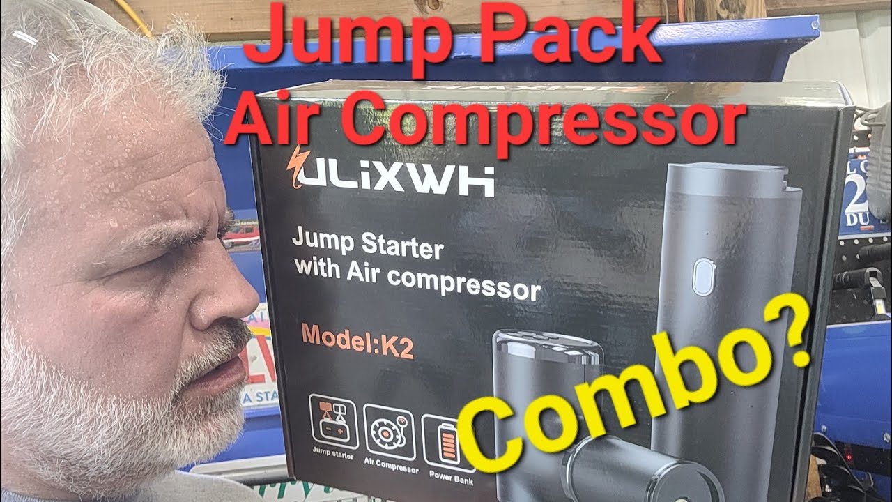 Rechargeable Jump Pack Air Compressor Combo by ULIXWH sold on Amazon