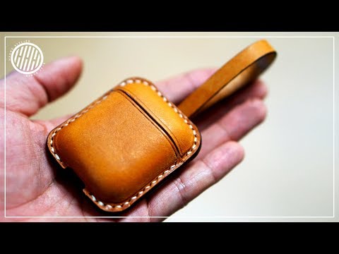 [DIY] Leather Apple AirPods case making / wet forming leather