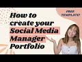 How to make your SOCIAL MEDIA MANAGER Portfolio | with FREE TEMPLATE