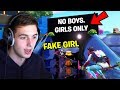 I Found This GIRLS ONLY Fortnite Server.. So I went UNDERCOVER..