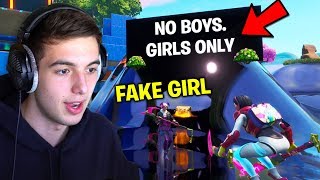 I Found This GIRLS ONLY Fortnite Server.. So I went UNDERCOVER..