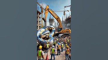 Found a python wrapped tightly around my excavator  #youtubeshorts #shorts #animals