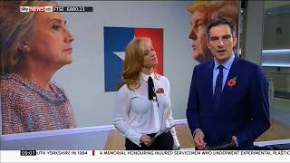 Sarah-Jane Mee in see through blouse | Sky News | 20161102