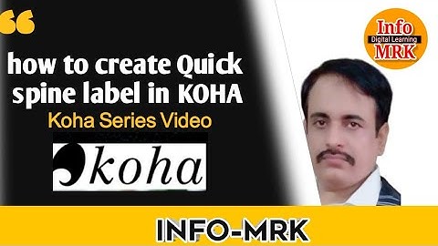 How to create barcode in Koha  |Koha print barcode #infomrk #barcode #koha