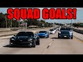 MODIFIED CARS Mobbing Down the Freeway in EPIC CAR CRUISE! (HOUSTON HEADTURNERS Car Cruise)