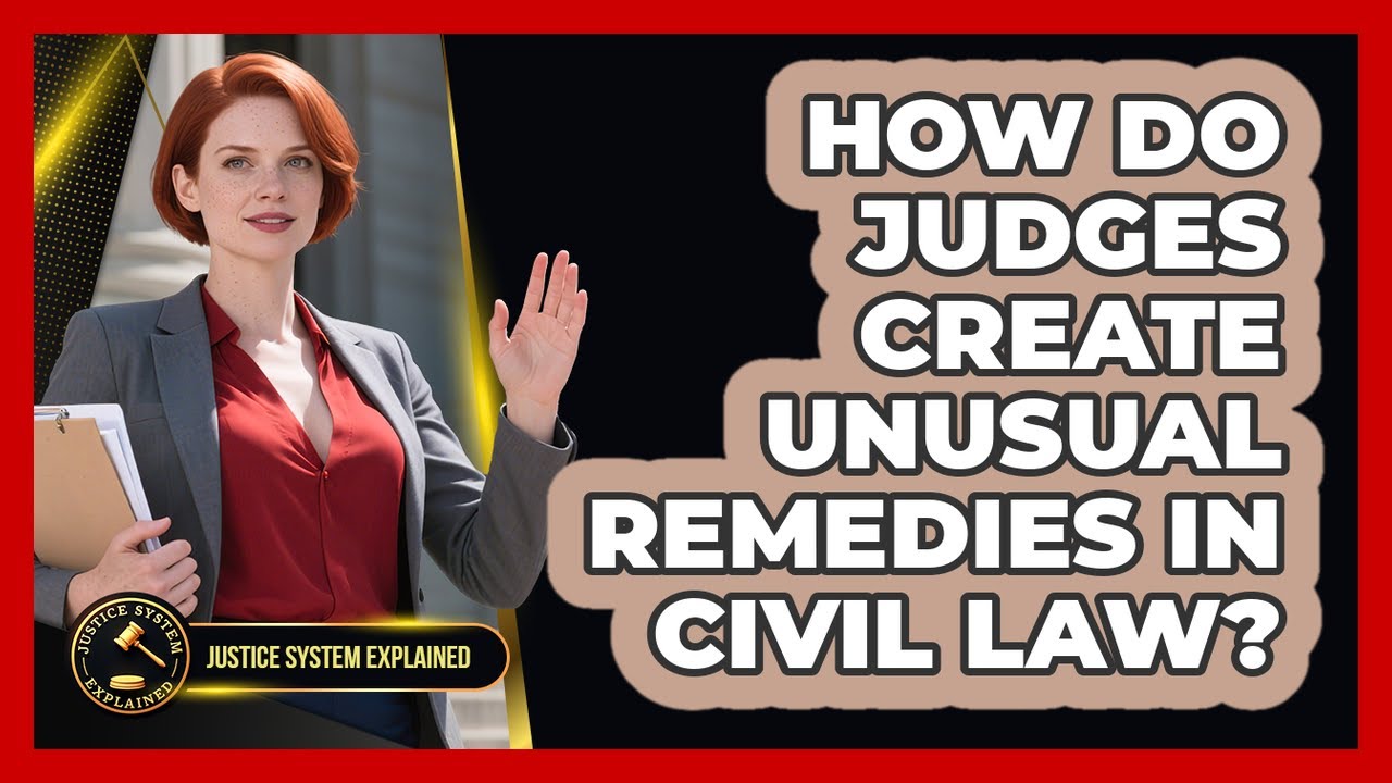 How Do Judges Create Unusual Remedies In Civil Law? - Justice System Explained