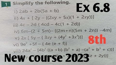 Exercise 6.8 Class 8 Math New Course 2023| Ex 6.8 unit 6 sequence and Algebra Math 8 kpk and PTB