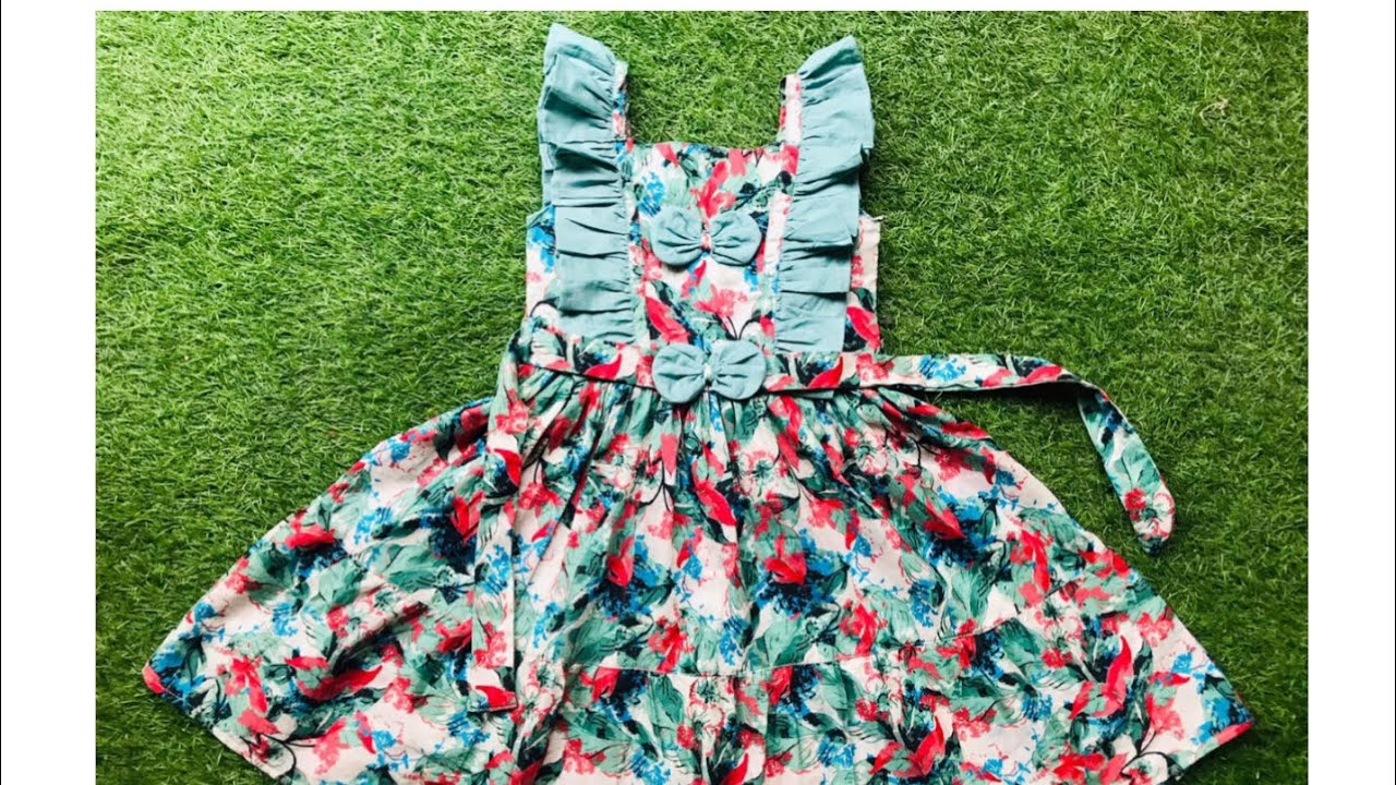 one year old baby girl summer frock design floral | cutting and ...