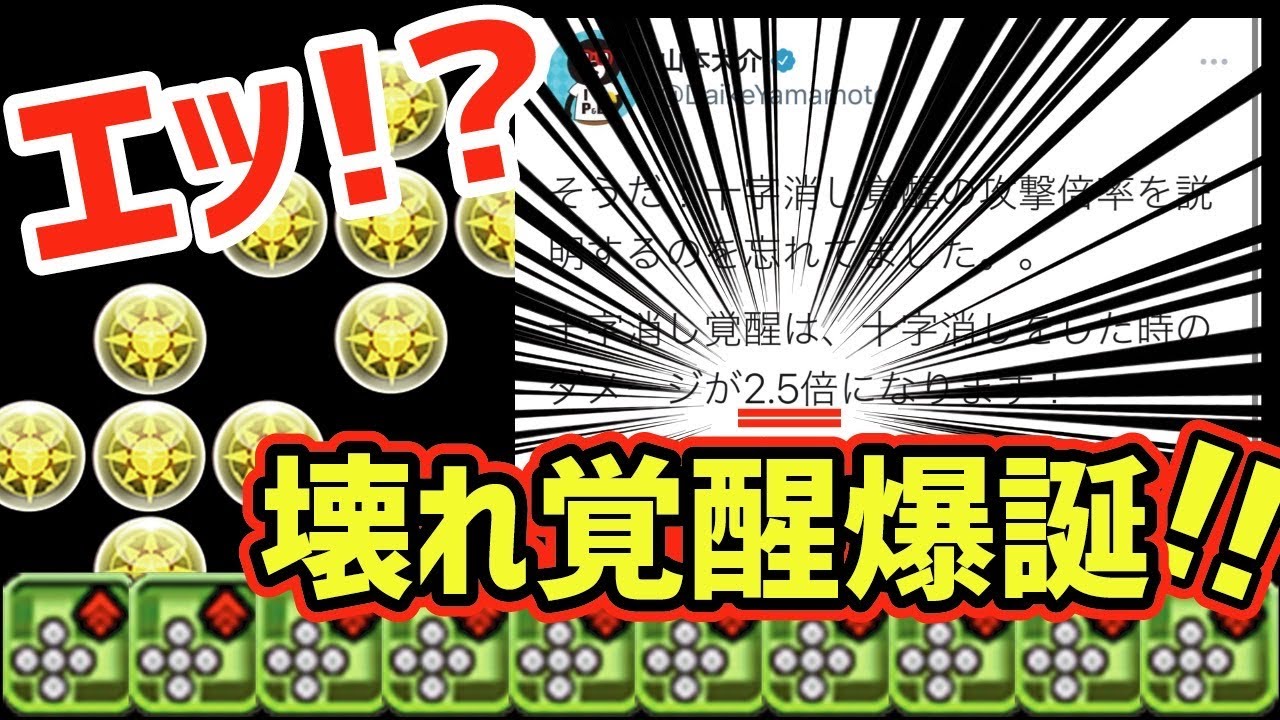 パズドラ 遂に十字覚醒の倍率が公開 火力計算してみました Youtube