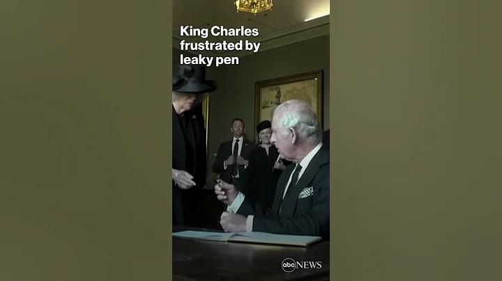 King Charles frustrated by leaky pen