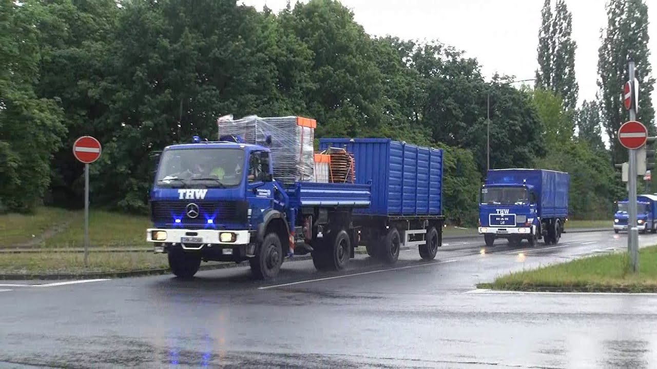 Feuerwehr + THW + BRK + Bundeswehr Aschaffenburg rücken ab zum Truppenübungsplatz Wildflecken
