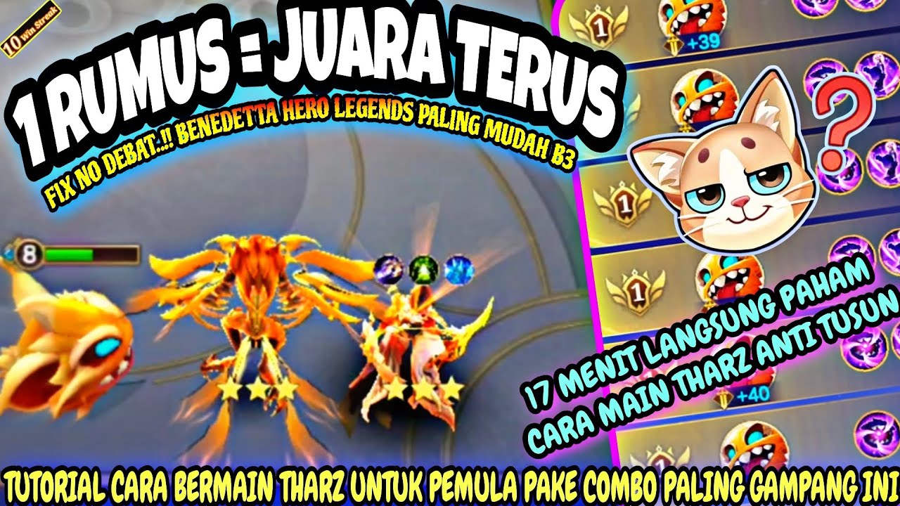1 RUMUS = JUARA TERUS ! TUTORIAL CARA BERMAIN THARZ UNTUK PEMULA PAKAI COMBO PALING MUDAH INI - MCGG