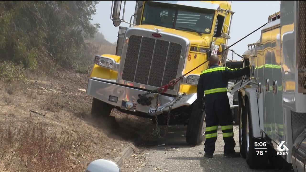 Big rig collision stops traffic on Highway 101 northbound in Gaviota ...