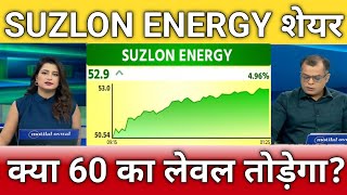 Suzlon energy शेयर 60 का लेवल तोड़ेगा?, suzlon energy share latest news, anelysis, target 