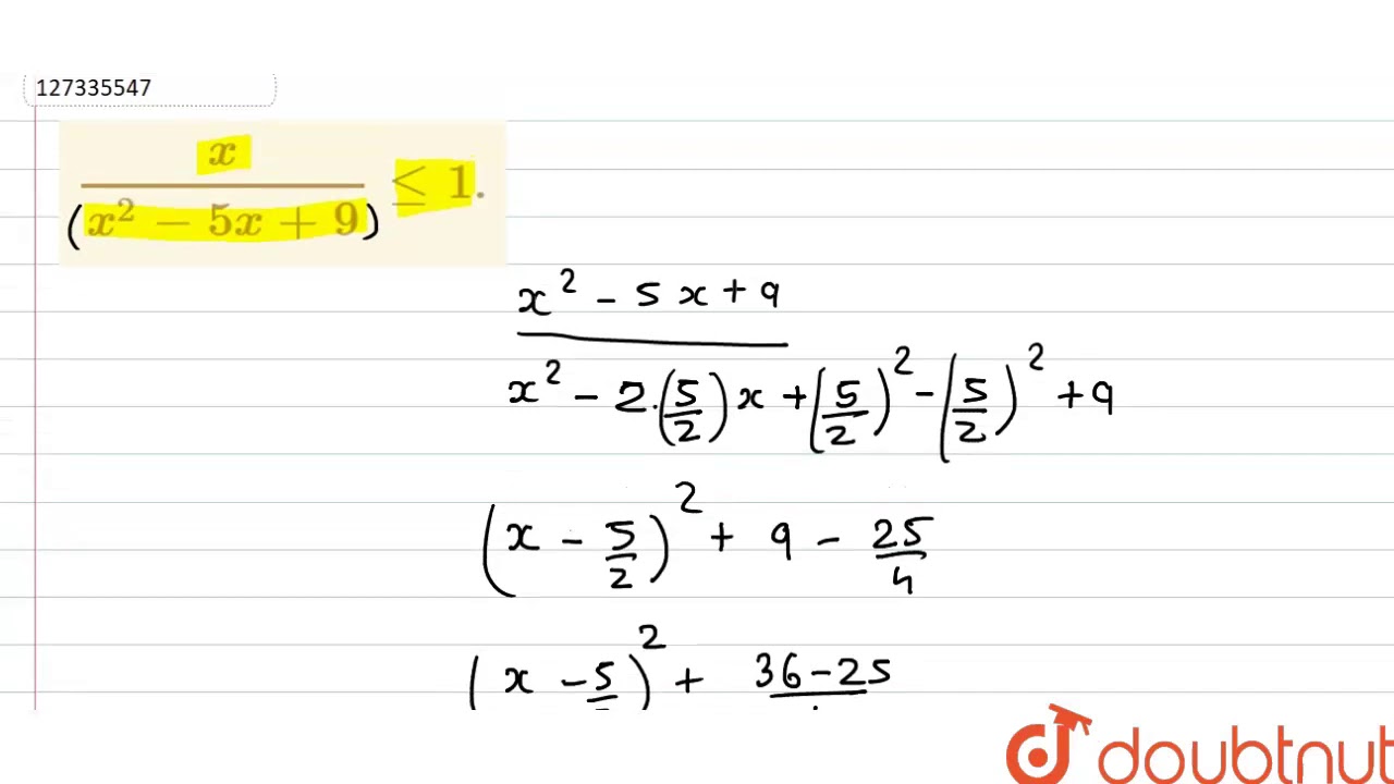 X 2 5x 9 Log 2 Log 125 3