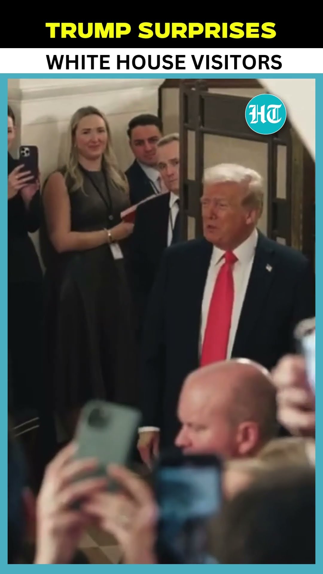 Trump Makes Surprise Appearance During White House Tour, Crowd Cheers ‘USA!’
