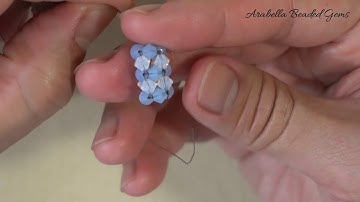 How to do CRAW Stitch / Cubic Right Angle Weave Tutorial / Bead Weaving Technique / Left-handed